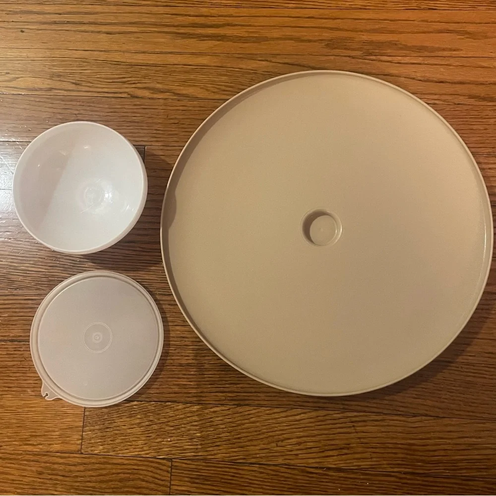 Vintage Tupperware Chip and Dip Storage Set